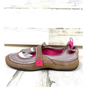 Sperry Top-Sider Womens 10 Pink Tan Slip-On Mary Jane Stretch Comfort Loafer NEW